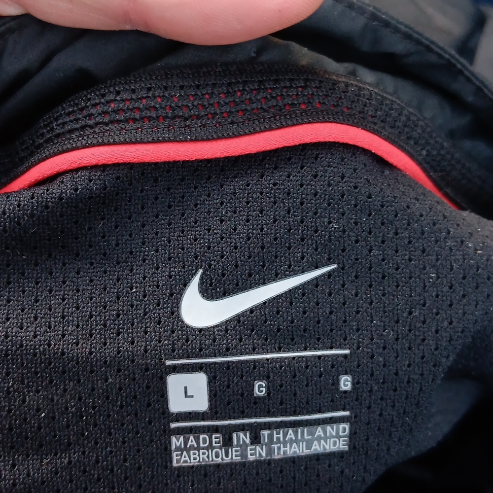 Nike athketic running windbreaker black 1/4 zip jacket mens sz large - Picture 7 of 8
